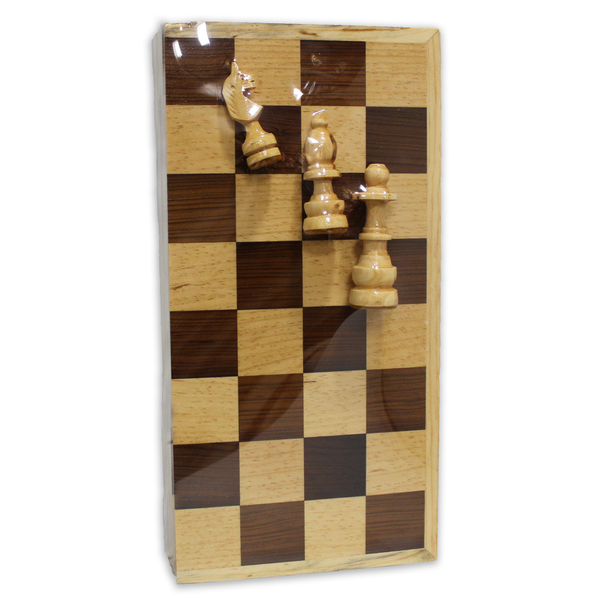 Ajedrez de madera 35 cms x 35 cms