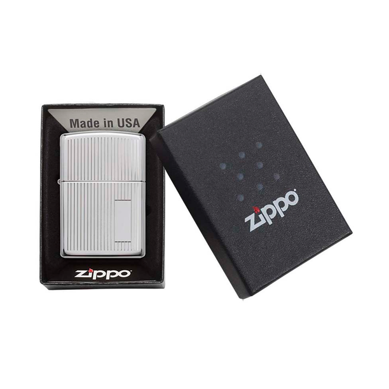 Zippo Cromo Brillante con Rayas