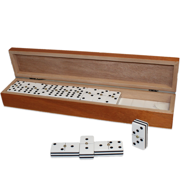 Dominó estuche de madera