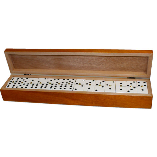 Dominó estuche de madera