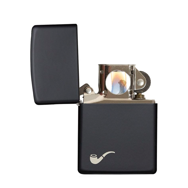 Zippo para pipa negro mate
